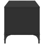 Casa si Gradina - Mobilier - Comode si corpuri - Comode - Comoda TV negru 102x40x41 cm lemn si otel vopsit electrostatic - Infinity.ro