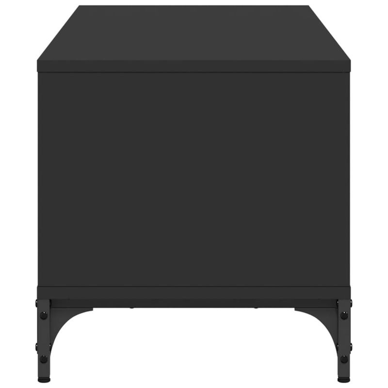 Casa si Gradina - Mobilier - Comode si corpuri - Comode - Comoda TV negru 102x40x41 cm lemn si otel vopsit electrostatic - Infinity.ro