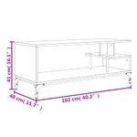 Casa si Gradina - Mobilier - Comode si corpuri - Comode - Comoda TV negru 102x40x41 cm lemn si otel vopsit electrostatic - Infinity.ro