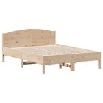 Casa si Gradina - Mobilier - Paturi si accesorii - Paturi - Cadru de pat cu tablie, 135x190 cm, lemn masiv de pin - Infinity.ro