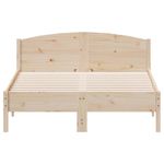 Casa si Gradina - Mobilier - Paturi si accesorii - Paturi - Cadru de pat cu tablie, 135x190 cm, lemn masiv de pin - Infinity.ro