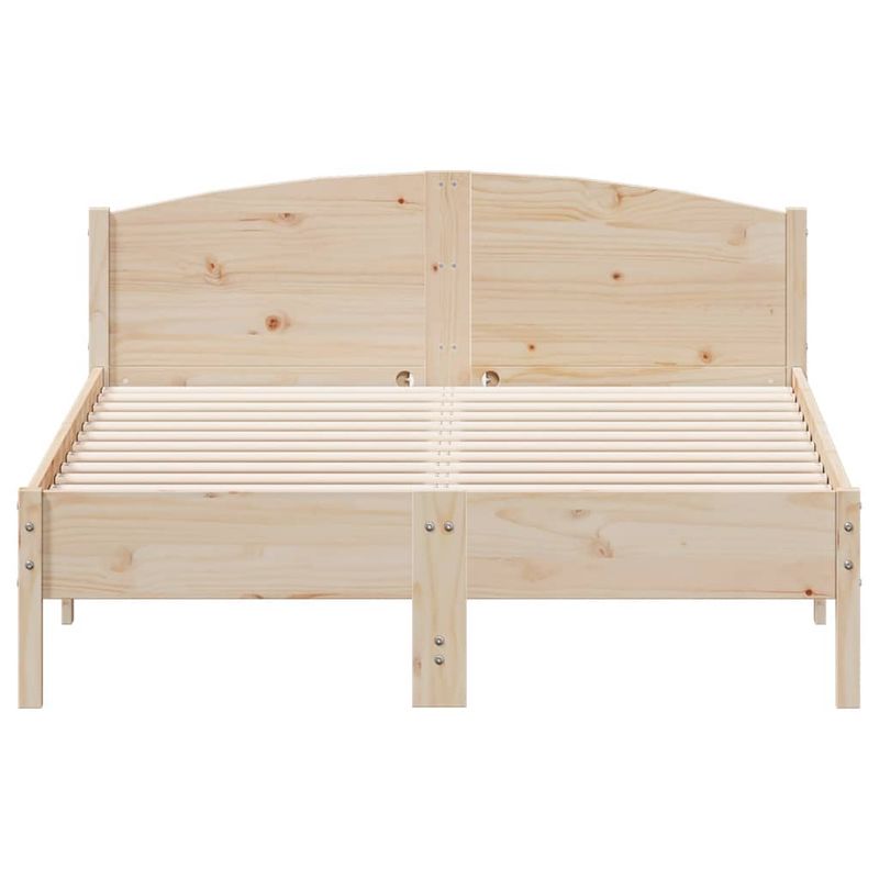 Casa si Gradina - Mobilier - Paturi si accesorii - Paturi - Cadru de pat cu tablie, 135x190 cm, lemn masiv de pin - Infinity.ro