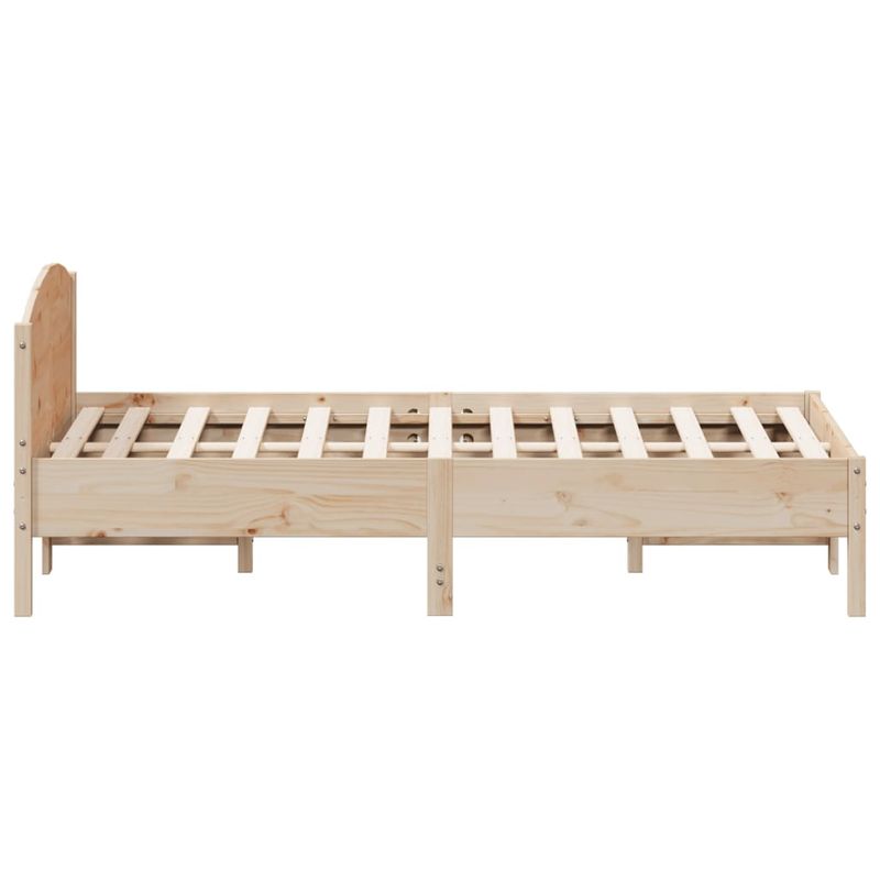 Casa si Gradina - Mobilier - Paturi si accesorii - Paturi - Cadru de pat cu tablie, 135x190 cm, lemn masiv de pin - Infinity.ro