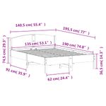 Casa si Gradina - Mobilier - Paturi si accesorii - Paturi - Cadru de pat cu tablie, 135x190 cm, lemn masiv de pin - Infinity.ro
