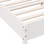 Casa si Gradina - Mobilier - Paturi si accesorii - Paturi - Cadru de pat cu tablie, alb, 90x200 cm, lemn masiv de pin - Infinity.ro