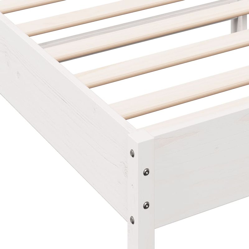 Casa si Gradina - Mobilier - Paturi si accesorii - Paturi - Cadru de pat cu tablie, alb, 90x200 cm, lemn masiv de pin - Infinity.ro