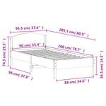 Casa si Gradina - Mobilier - Paturi si accesorii - Paturi - Cadru de pat cu tablie, alb, 90x200 cm, lemn masiv de pin - Infinity.ro