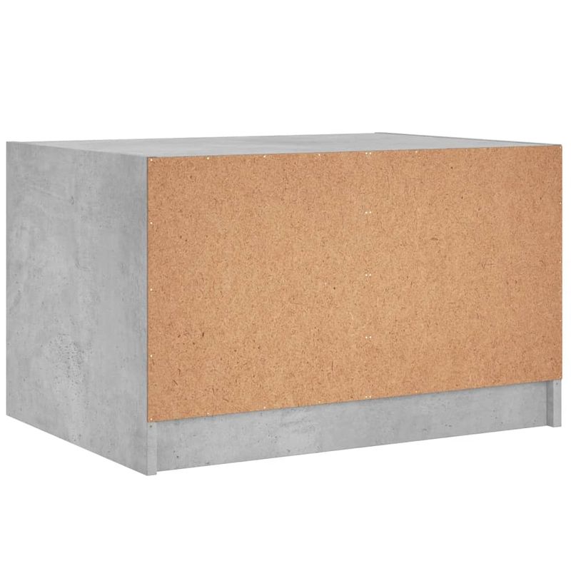 Casa si Gradina - Mobilier - Mese si birouri - Masute de cafea - Masuta de cafea cu usi din sticla, gri beton, 68x50x42 cm - Infinity.ro