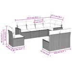 Casa si Gradina - Gradina si terasa - Mobilier exterior - Canapele si fotolii gradina - Set canapele de gradina, 8 piese, cu perne, bej, poliratan - Infinity.ro