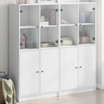 Casa si Gradina - Mobilier - Biblioteci si rafturi - Biblioteci - Biblioteca cu usi, alb, 136x37x142 cm, lemn prelucrat - Infinity.ro