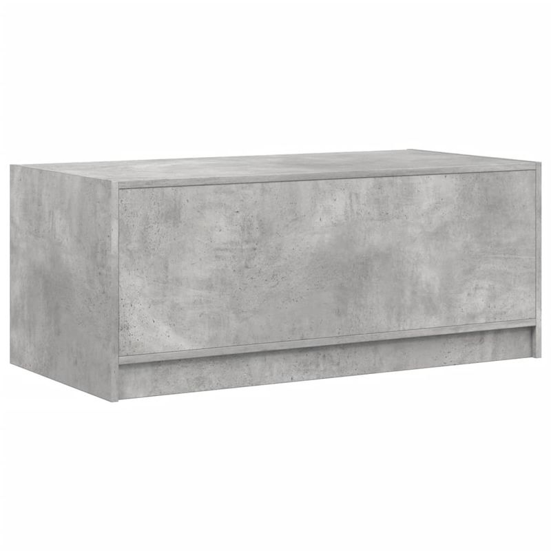 Casa si Gradina - Mobilier - Mese si birouri - Masute de cafea - Masuta de cafea cu usi din sticla, gri beton, 102x50x42 cm - Infinity.ro