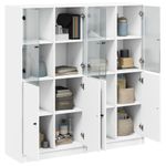 Casa si Gradina - Mobilier - Biblioteci si rafturi - Biblioteci - Biblioteca cu usi, alb, 136x37x142 cm, lemn prelucrat - Infinity.ro