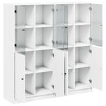 Casa si Gradina - Mobilier - Biblioteci si rafturi - Biblioteci - Biblioteca cu usi, alb, 136x37x142 cm, lemn prelucrat - Infinity.ro