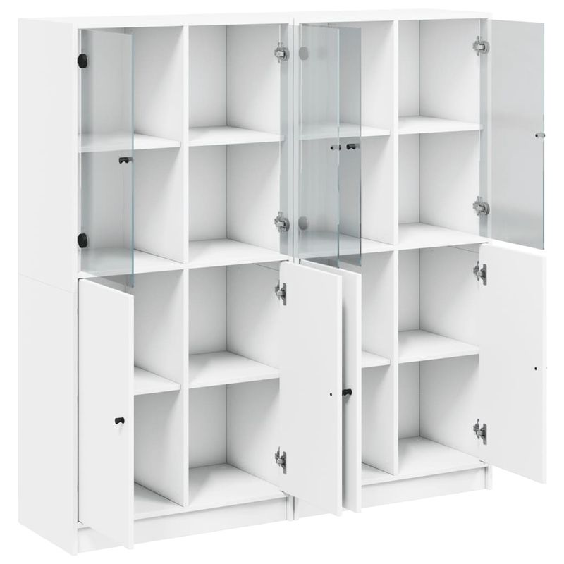 Casa si Gradina - Mobilier - Biblioteci si rafturi - Biblioteci - Biblioteca cu usi, alb, 136x37x142 cm, lemn prelucrat - Infinity.ro