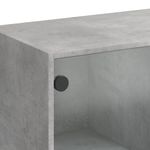 Casa si Gradina - Mobilier - Mese si birouri - Masute de cafea - Masuta de cafea cu usi din sticla, gri beton, 102x50x42 cm - Infinity.ro