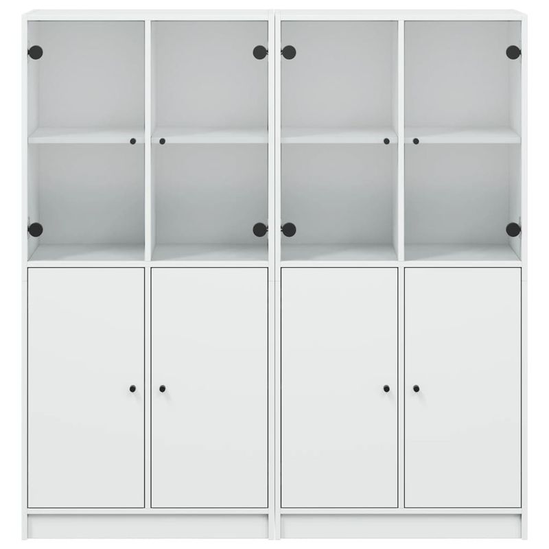 Casa si Gradina - Mobilier - Biblioteci si rafturi - Biblioteci - Biblioteca cu usi, alb, 136x37x142 cm, lemn prelucrat - Infinity.ro