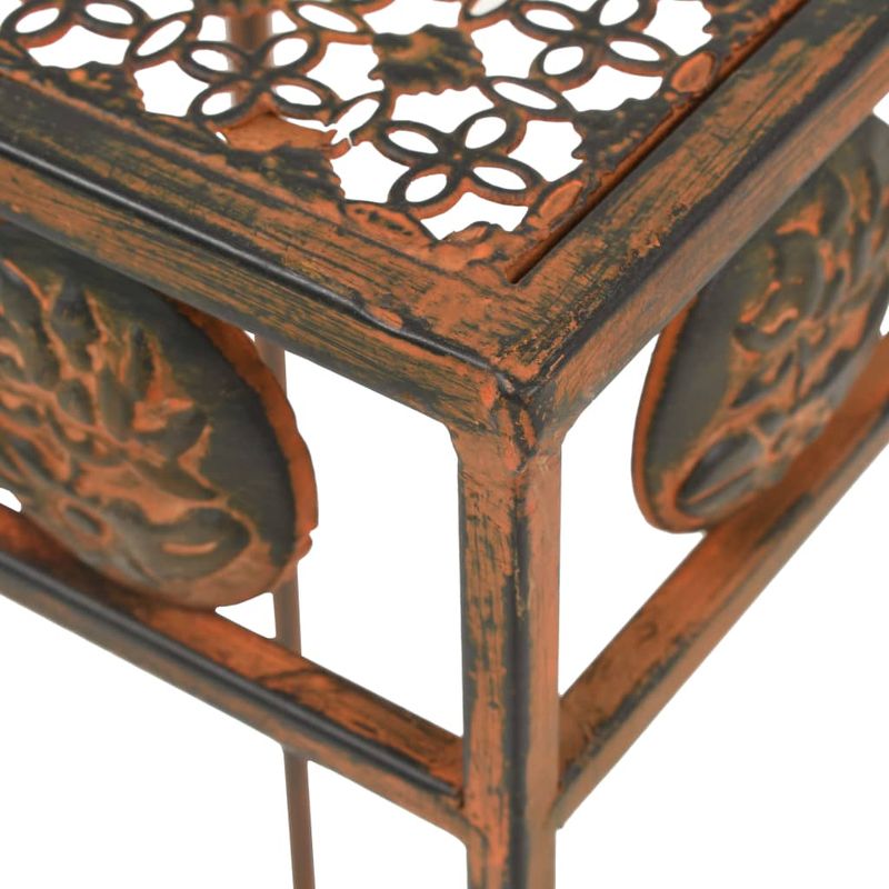 Casa si Gradina - Gradinarit si plante - Plante si ghivece - Ghivece si suporturi - Set suport plante, 3 buc., ruginiu, metal, stil vintage - Infinity.ro
