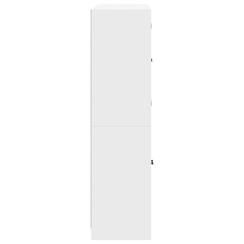 Casa si Gradina - Mobilier - Biblioteci si rafturi - Biblioteci - Biblioteca cu usi, alb, 136x37x142 cm, lemn prelucrat - Infinity.ro