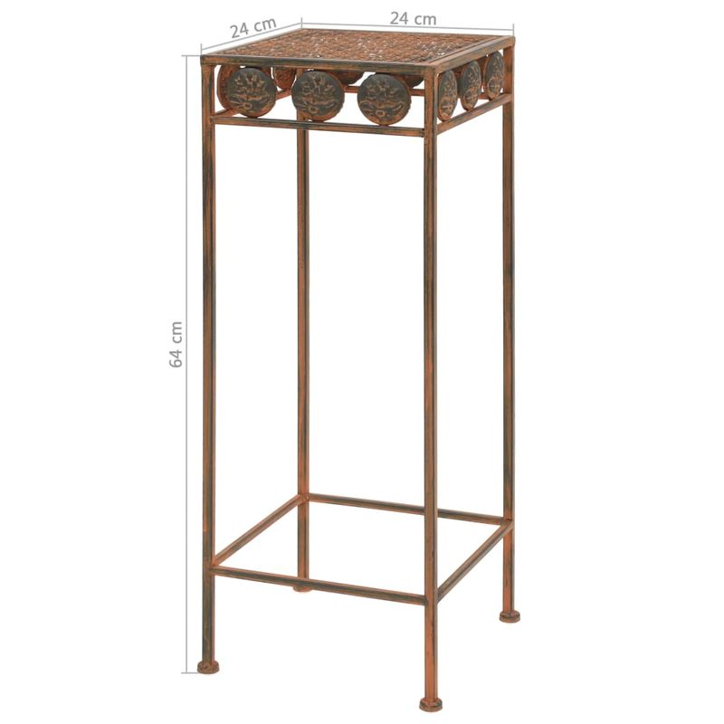 Casa si Gradina - Gradinarit si plante - Plante si ghivece - Ghivece si suporturi - Set suport plante, 3 buc., ruginiu, metal, stil vintage - Infinity.ro