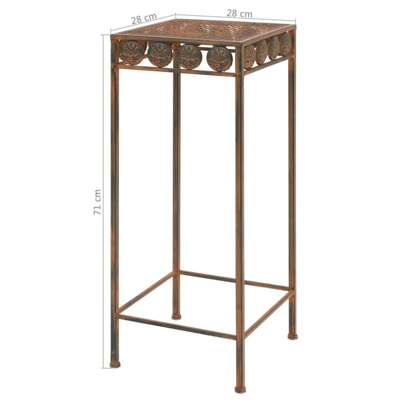 Casa si Gradina - Gradinarit si plante - Plante si ghivece - Ghivece si suporturi - Set suport plante, 3 buc., ruginiu, metal, stil vintage - Infinity.ro