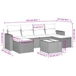 Casa si Gradina - Gradina si terasa - Mobilier exterior - Canapele si fotolii gradina - Set canapele de gradina, 7 piese, cu perne, bej, poliratan - Infinity.ro