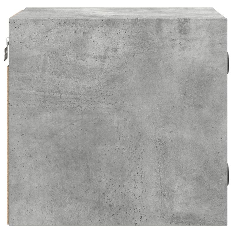 Casa si Gradina - Mobilier - Comode si corpuri - Noptiere - Noptiera cu usa din sticla, gri beton, 35x37x35 cm - Infinity.ro
