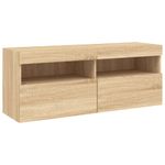 Casa si Gradina - Mobilier - Comode si corpuri - Comode - Comode TV de perete cu lumini LED, 7 piese, stejar sonoma - Infinity.ro