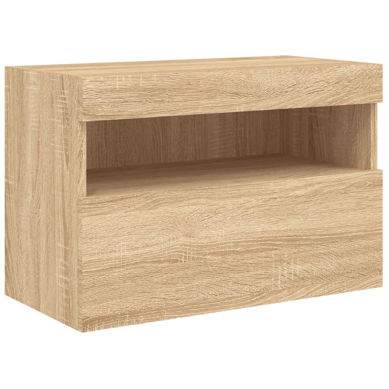 Casa si Gradina - Mobilier - Comode si corpuri - Comode - Comode TV de perete cu lumini LED, 7 piese, stejar sonoma - Infinity.ro