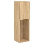 Casa si Gradina - Mobilier - Comode si corpuri - Comode - Comode TV de perete cu lumini LED, 7 piese, stejar sonoma - Infinity.ro