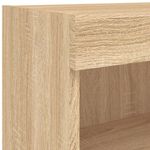 Casa si Gradina - Mobilier - Comode si corpuri - Comode - Comode TV de perete cu lumini LED, 7 piese, stejar sonoma - Infinity.ro