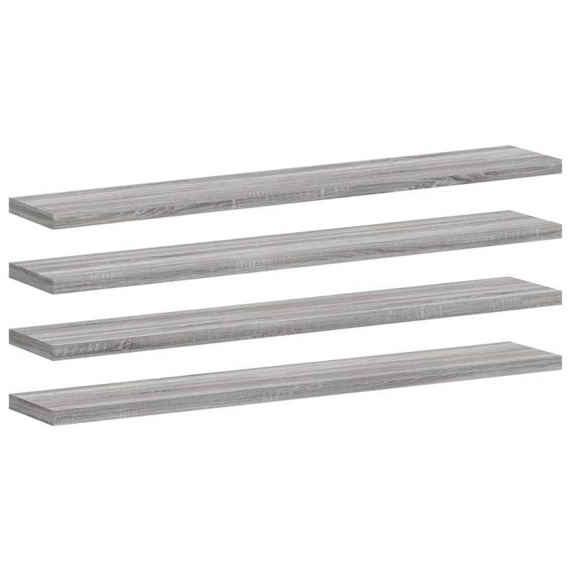 Casa si Gradina - Mobilier - Biblioteci si rafturi - Rafturi - Rafturi de perete, 4 buc., gri sonoma, 60x10x1,5 cm, lemn - Infinity.ro