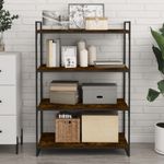 Casa si Gradina - Mobilier - Biblioteci si rafturi - Rafturi - Rafturi perete 4 buc. stejar fumuriu 80x40x1,5 cm lemn compozit - Infinity.ro