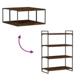 Casa si Gradina - Mobilier - Biblioteci si rafturi - Rafturi - Rafturi perete 4 buc. stejar fumuriu 80x40x1,5 cm lemn compozit - Infinity.ro