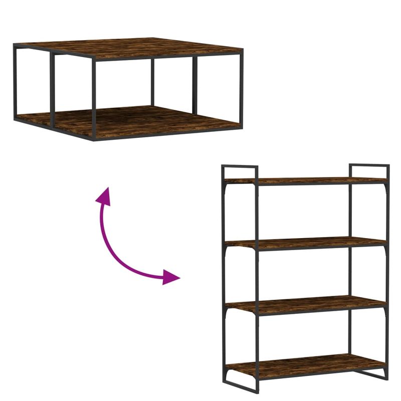 Casa si Gradina - Mobilier - Biblioteci si rafturi - Rafturi - Rafturi perete 4 buc. stejar fumuriu 80x40x1,5 cm lemn compozit - Infinity.ro
