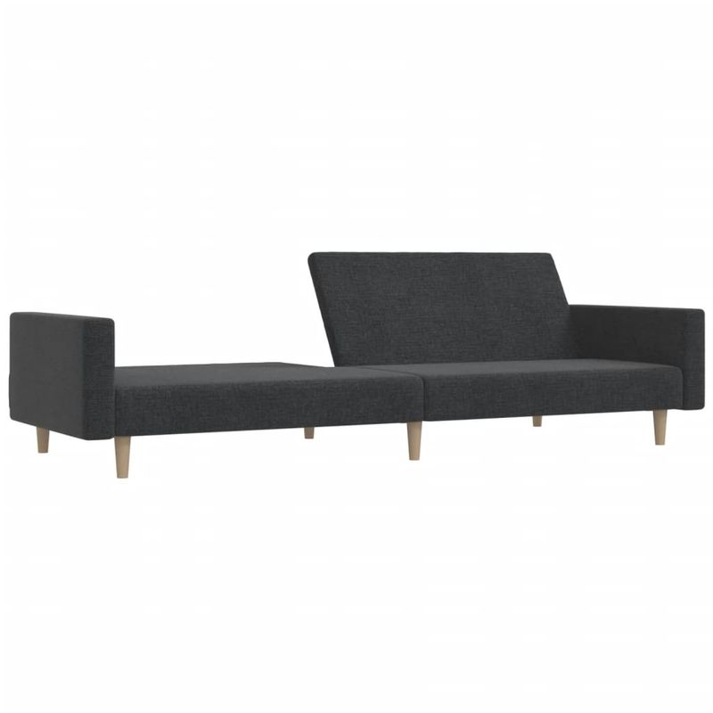 Casa si Gradina - Mobilier - Canapele si coltare - Canapele - Canapea extensibila cu 2 locuri, gri inchis, textil - Infinity.ro