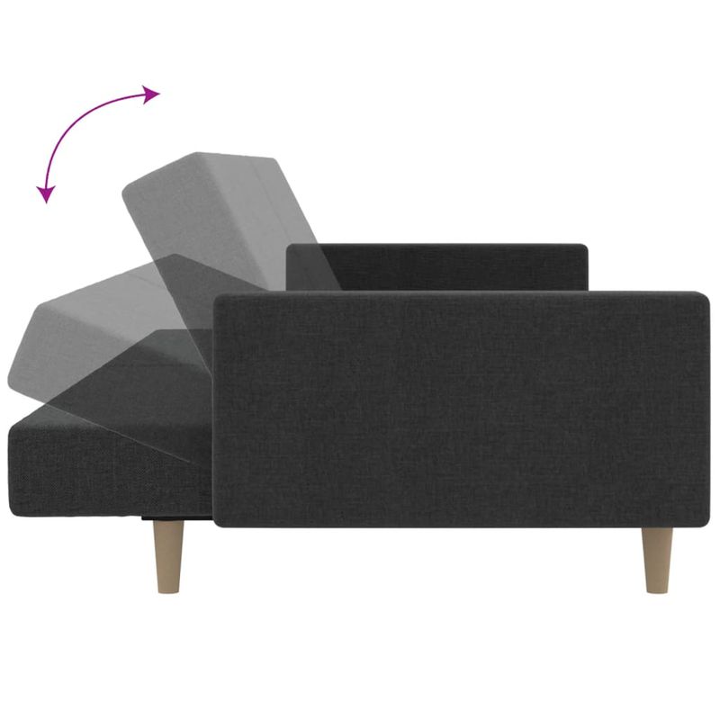 Casa si Gradina - Mobilier - Canapele si coltare - Canapele - Canapea extensibila cu 2 locuri, gri inchis, textil - Infinity.ro