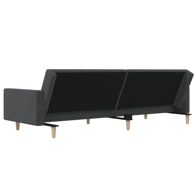 Casa si Gradina - Mobilier - Canapele si coltare - Canapele - Canapea extensibila cu 2 locuri, gri inchis, textil - Infinity.ro
