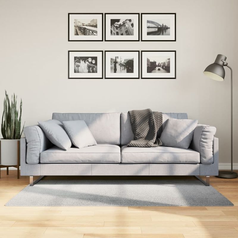 Casa si Gradina - Textile si covoare - Covoare - Covoare casa - Covor "IZA" aspect scandinav, cu fire scurte, gri, 80x150 cm - Infinity.ro