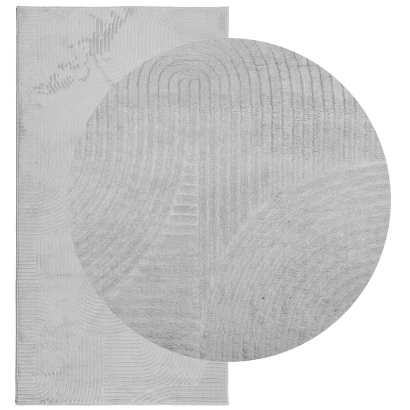 Casa si Gradina - Textile si covoare - Covoare - Covoare casa - Covor "IZA" aspect scandinav, cu fire scurte, gri, 80x150 cm - Infinity.ro