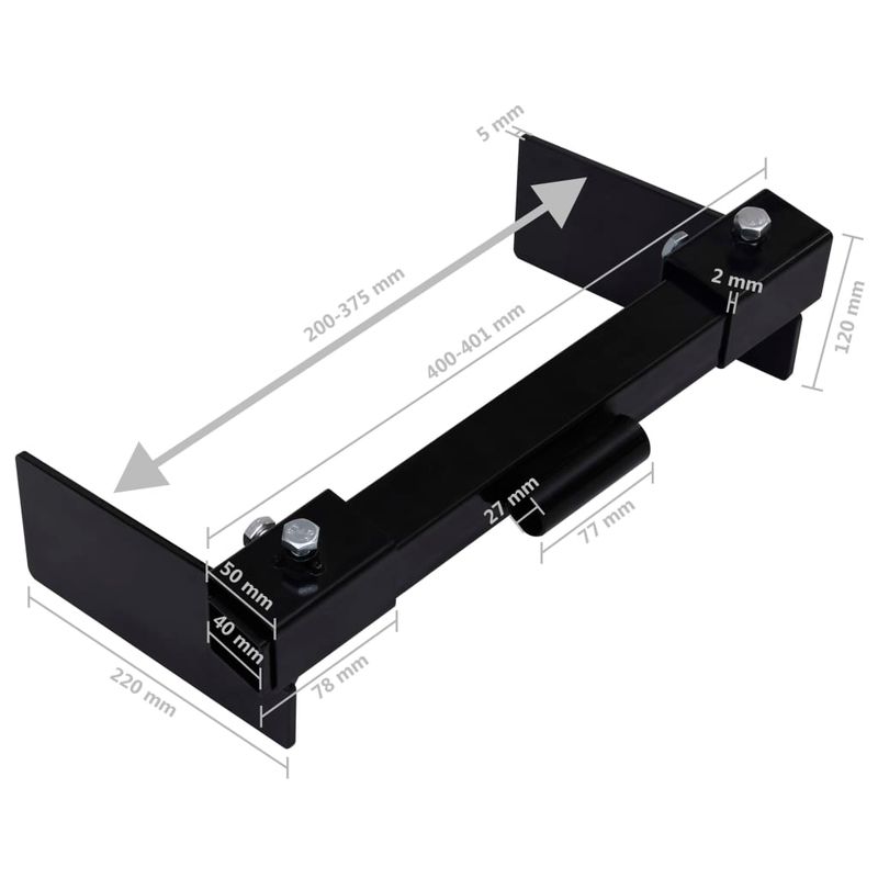 Casa si Gradina - Gradinarit si plante - Utilaje gradina - Consumabile si accesorii utilaje de gradina - Adaptor plug de zapada pentru masina de tuns iarba, negru - Infinity.ro