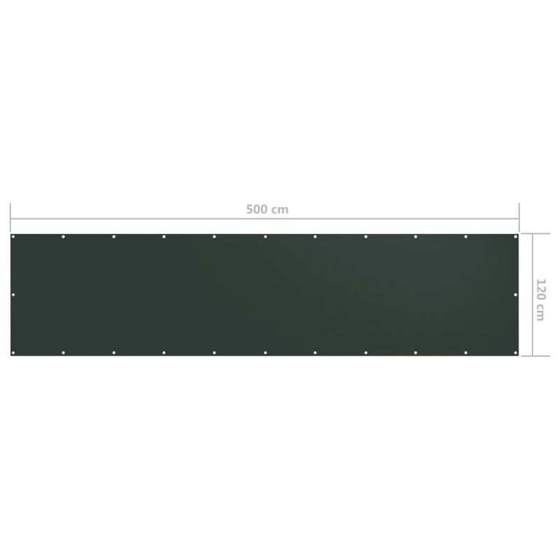 Casa si Gradina - Gradina si terasa - Umbrele si pavilioane - Umbrele - Paravan de balcon, verde inchis, 120x500 cm, tesatura oxford - Infinity.ro