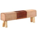 Casa si Gradina - Mobilier - Canapele si coltare - Banchete - Banca Bok gimnastica maro 160 cm piele naturala/lemn acacia, maro deschis - Infinity.ro