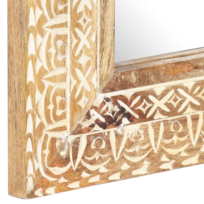 Casa si Gradina - Decoratiuni - Oglinzi - Oglinda sculptata manual, 80x50x2,6 cm, lemn masiv de mango - Infinity.ro