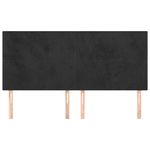 Casa si Gradina - Mobilier - Paturi si accesorii - Accesorii paturi - Tablii de pat, 4 buc, negru, 80x5x78/88 cm, catifea - Infinity.ro
