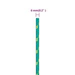 Casa si Gradina - Constructii - Feronerie si accesorii - Sfoara si lanturi - Franghie de barca, verde, 6 mm, 100 m, polipropilena - Infinity.ro