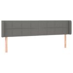Casa si Gradina - Mobilier - Paturi si accesorii - Accesorii paturi - Tablie de pat cu LED, gri inchis, 203x16x78/88 cm, textil - Infinity.ro