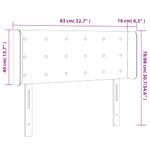 Casa si Gradina - Mobilier - Paturi si accesorii - Accesorii paturi - Tablie de pat cu LED, negru, 83x16x78/88 cm, textil - Infinity.ro