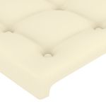 Casa si Gradina - Mobilier - Paturi si accesorii - Accesorii paturi - Tablie de pat cu LED, crem, 163x16x78/88 cm, piele ecologica - Infinity.ro