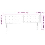 Casa si Gradina - Mobilier - Paturi si accesorii - Accesorii paturi - Tablie de pat cu LED, crem, 163x16x78/88 cm, piele ecologica - Infinity.ro