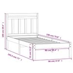 Casa si Gradina - Mobilier - Paturi si accesorii - Paturi - Cadru de pat single, alb, 90x190 cm, lemn masiv - Infinity.ro